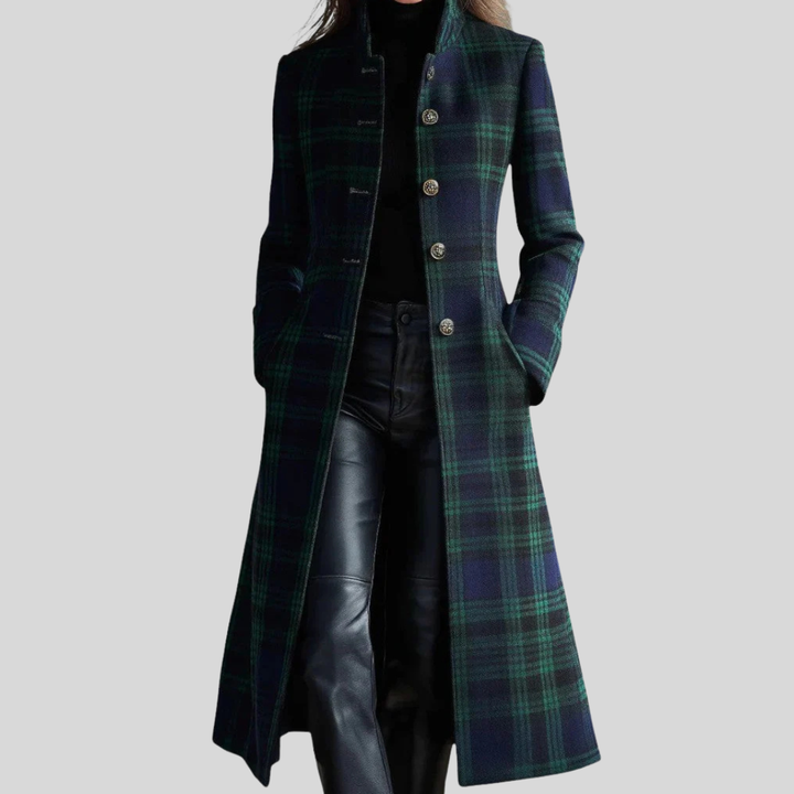 Samira - Timeless Plaid Elegant Coat