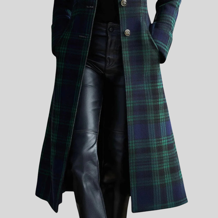 Samira - Timeless Plaid Elegant Coat