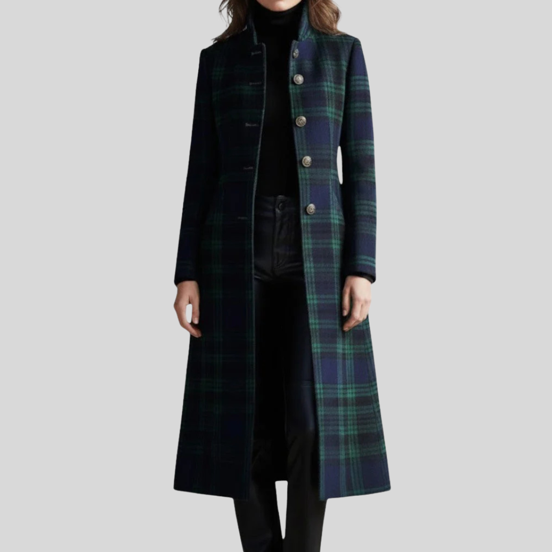 Samira - Timeless Plaid Elegant Coat