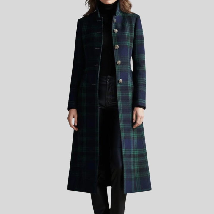 Samira - Timeless Plaid Elegant Coat