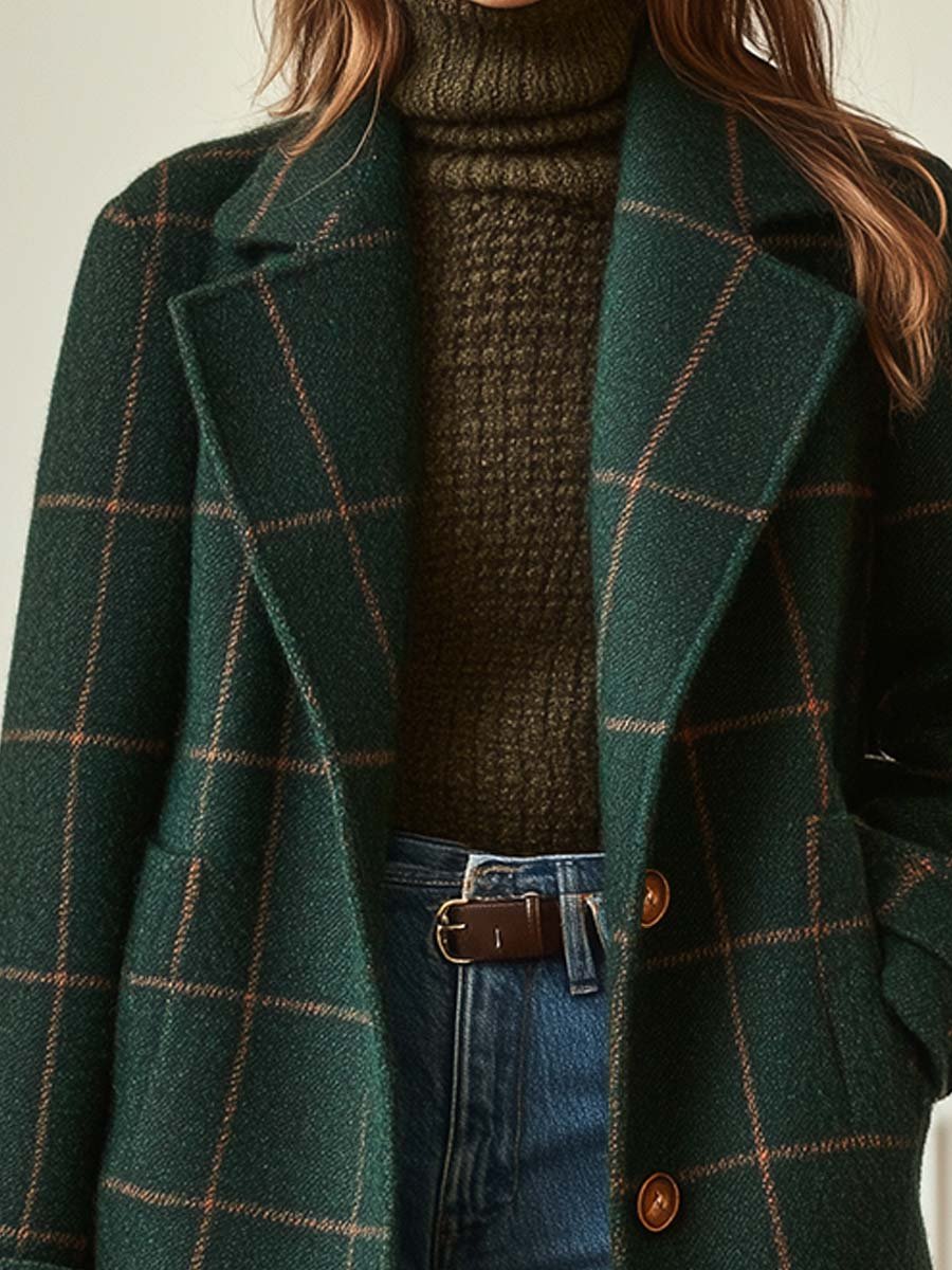 Luxury Retro Tweed Coat